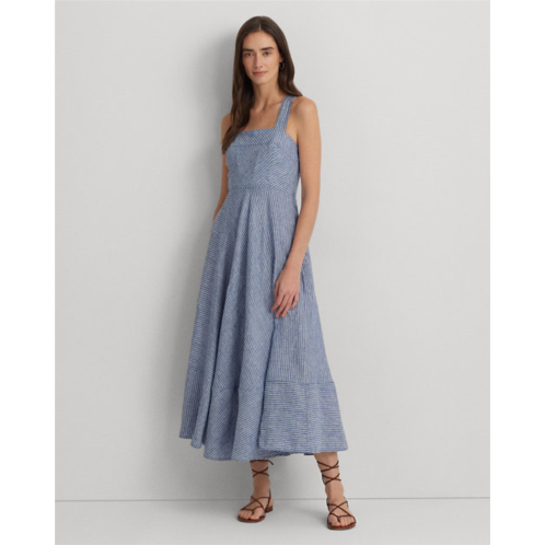 Polo Ralph Lauren Pinstripe Linen Sleeveless Dress