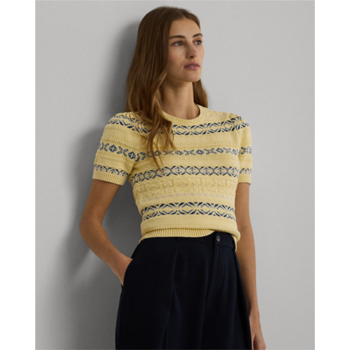 Polo Ralph Lauren Fair Isle Cotton-Linen Sweater