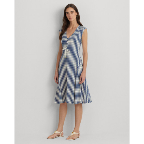 Polo Ralph Lauren Striped Cotton-Blend-Jersey Dress