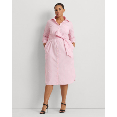 Polo Ralph Lauren Striped Belted Broadcloth Shirtdress