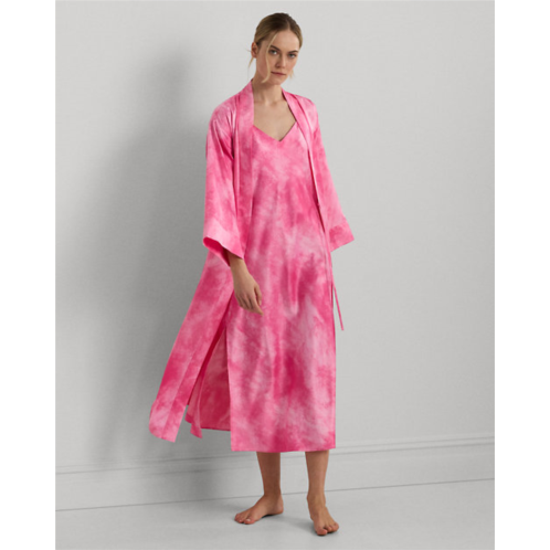 Polo Ralph Lauren Tie-Dye-Print Satin Sleeveless Nightgown