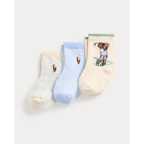 Polo Ralph Lauren Polo Bear Ankle Sock 3-Pack