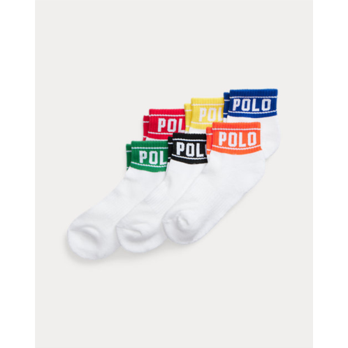 Polo Ralph Lauren Logo Quarter-Length Sock 6-Pack