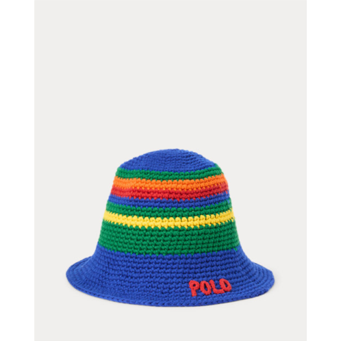 Polo Ralph Lauren Striped Crocheted Bucket Hat