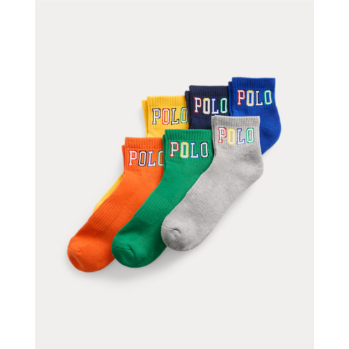 Polo Ralph Lauren Logo Quarter-Crew Sock 6-Pack