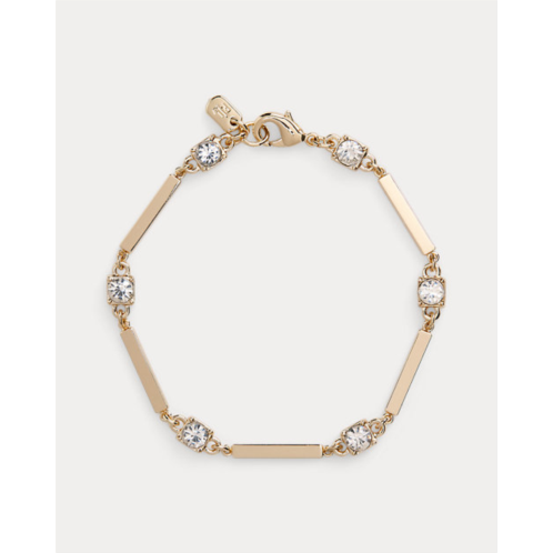 Polo Ralph Lauren Gold-Tone Crystal Flex Bracelet