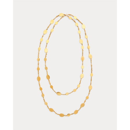 Polo Ralph Lauren Long Beaded Hematite Necklace