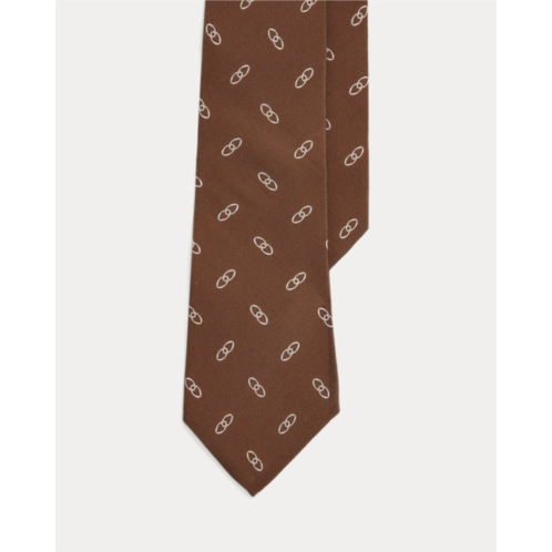Polo Ralph Lauren Linked-Ovals Silk Crepe Tie