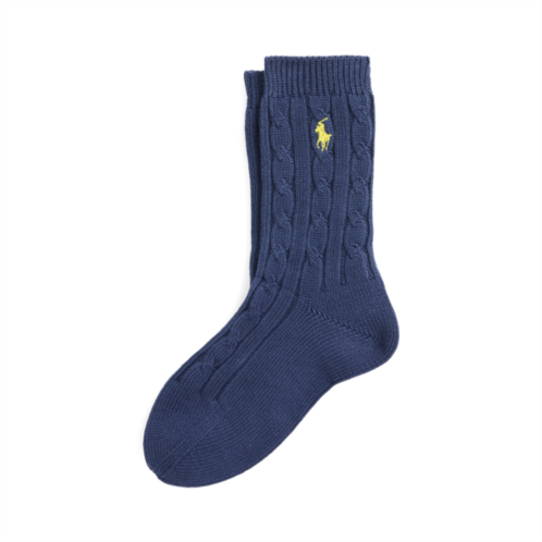 Polo Ralph Lauren Cable-Knit Cotton Crew Socks