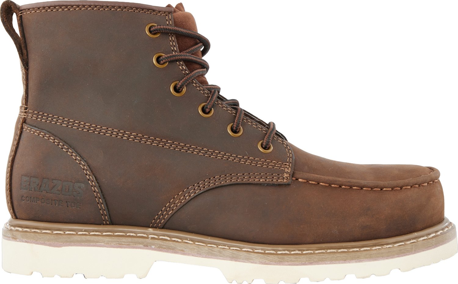 Brazos Mens Wyatt EH Composite Toe Lace Up Work Boots