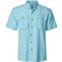 Magellan Outdoors Mens Aransas Pass Mini Check Short Sleeve Shirt Medieval Blue / White