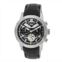 Heritor Hannibal Black Open Heart Dial Black Leather Mens Watch