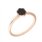 Sole Du Soleil Daffodil Collection Womens 18k RG Plated Black Stackable Fashion Ring Size 5