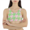 Yazbukey Ladies Green and Pink Pattern Sports Bra, Size X-Small
