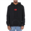 424 Mens Box Logo Cotton Hoodie In Black, Size Small