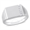 Amour 1/10 CT TDW Diamond Mens Ring In Sterling Silver