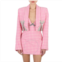 Area Ladies Pink Multi Deco Bow Slit Cropped Blazer, Brand Size 6