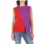 Atlein Ladies Purple Bicolor Shirt, Brand Size 34 (US Size 0)