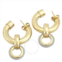 Charriol St. Tropez Mariner Yellow Gold PVD Steel Cable Earrings