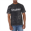Etudes Mens Bleached Black Logo-Print Organic Cotton T-Shirt, Size Small