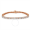 Haus Of Brilliance 10K Rose Gold Plated Sterling Silver 1.0 Cttw Diamond Square Frame Miracle-Set Tennis Bracelet (I-J Color, I3 Clarity) - 7