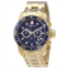 Invicta Pro Diver Chronograph Blue Dial 18kt Gold-plated Mens Watch