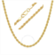 Kylie Harper Thick/Heavy Mens Italian 14k Gold Over Silver Rope Chain - 22-30