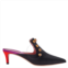 Marco De Vincenzo Ladies Middle Heel Pump Black, Red 50 Mule Satin Crystal, Brand Size 35 (US Size 5)
