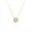 Roberto Coin Siena Small Diamond Dot Necklace In Yellow And White Gold -