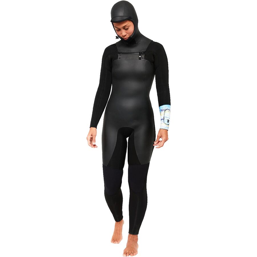 Kassia Surf 5/4 Sea Caves Hooded Chest-Zip Wetsuit - Womens