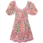 ANGIE  S DRESSES Big Girls Crochet Trim Dress - Short Sleeve