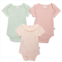 BLUEBERRY ORGANICS Infant Girls Baby Bodysuits - 3-Pack, Short Sleeve