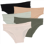 Danskin Ribbed Panties - 5-Pack, Organic Cotton, Bikini Briefs