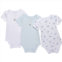 LUXE THREADS Infant Boys Pima Cotton Interlock Baby Bodysuits - 3-Pack, Short Sleeve