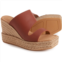 PASEART ESPADRILLES Wedge Slide Sandals - Leather (For Women)