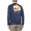 Reel Life Mod Sunset Waves Crew Neck T-Shirt - UPF 50+, Long Sleeve