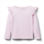 Janie and Jack Ribbed Ruffle Shoulder Top