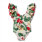 Janie and Jack Recycled Tropical Floral Ruffle Sleeve Swimsuit