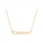 Gabi Rielle Happy Me 14K Goldplated Sterling Silver Zodiac Gothic Script Necklace