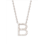 Effy ENY Sterling Silver & Diamond B Initial Pendant Necklace