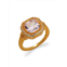 Judith Ripka Goldplated Sterling Silver, Pink Cubic Zirconia & White Sapphire Halo Ring