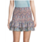 Jacquie The Label Floral-Print Smocked Ruffle Skirt