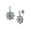 Banji Jewelry Sterling Silver, Rainbow Moonstone & Diamond Drop Earrings