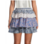 70/21 Floral Ruffle Tiered Mini Skirt