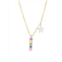 Meira T 14K Two-Tone Gold & Gemstone Rainbow Bar Pendant Necklace