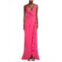 Talbot Runhof Ruffle Crepe Gown