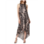 Cedric Charlier Abstract-Print High-Low Dress