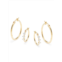 Adriana Orsini Zoe 2-Piece 18K Goldplated Hoop Earrings