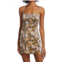 Rumer Paloma Floral Ruched Mini Dress