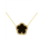 JanKuo 14K Goldplated Brass, Onyx & Cubic Zirconia Necklace